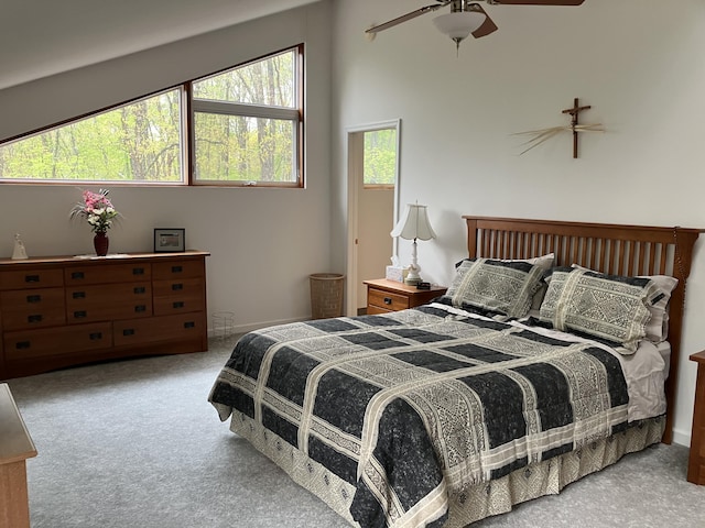 20 Horseshoe Dr, White Haven, PA 18661 - carpeted bedroom with a ceiling fan and baseboards