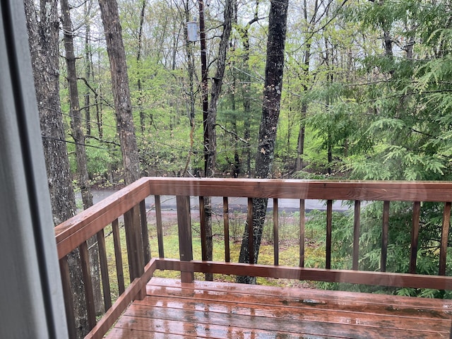 20 Horseshoe Dr, White Haven, PA 18661 - deck featuring a view of trees