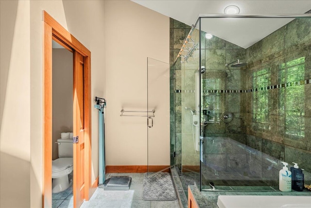 44 Watawga Way W, Gouldsboro, PA 18424 - full bath with a stall shower, toilet, and baseboards