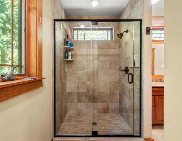 44 Watawga Way W, Gouldsboro, PA 18424 - bathroom featuring vanity and a shower stall