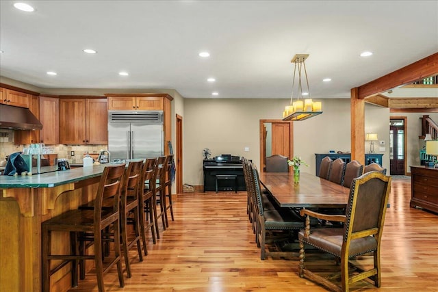 44 Watawga Way W, Gouldsboro, PA 18424 - dining room featuring light wood-style floors, recessed lighting, and a chandelier