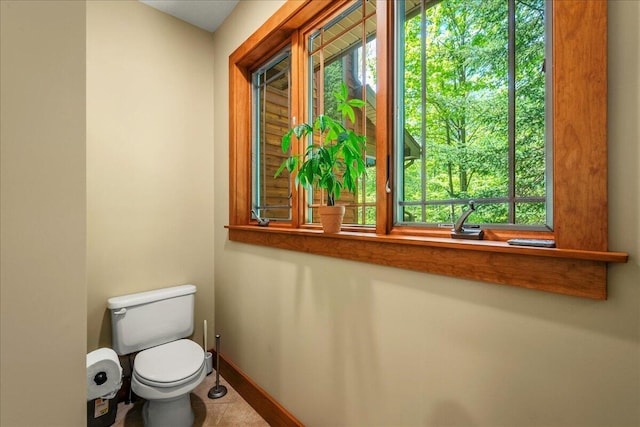 44 Watawga Way W, Gouldsboro, PA 18424 - bathroom with toilet, plenty of natural light, and baseboards