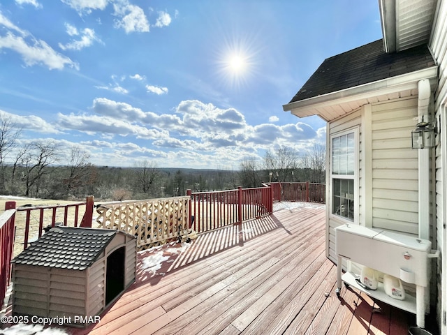 view of wooden deck