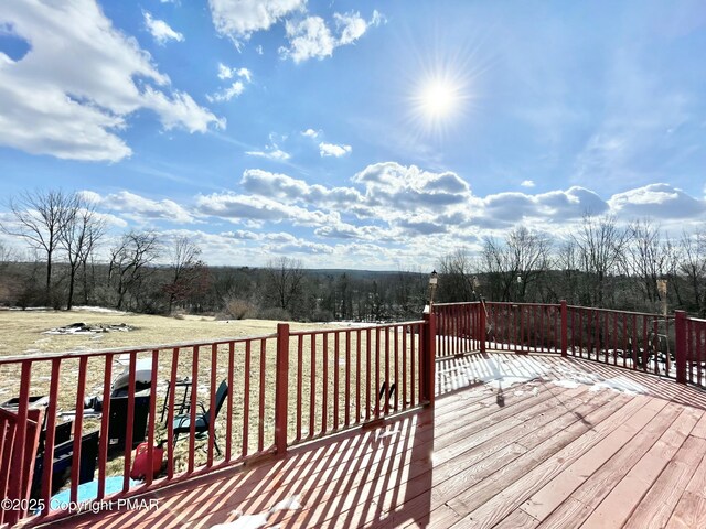 view of wooden terrace