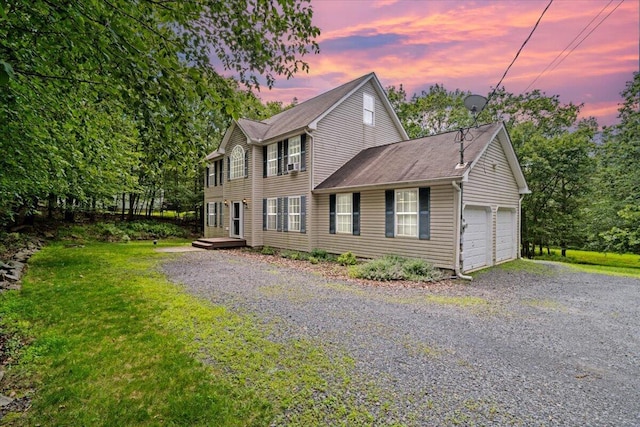 2615 Vista Dr, Blakeslee, PA 18610 - colonial inspired home with a lawn and an attached garage