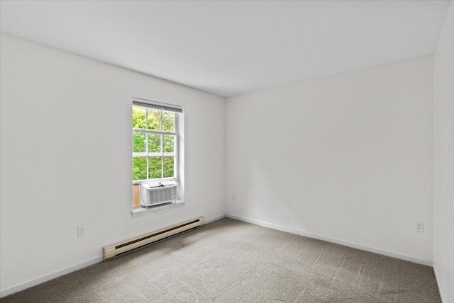 2615 Vista Dr, Blakeslee, PA 18610 - carpeted spare room featuring baseboard heating and cooling unit
