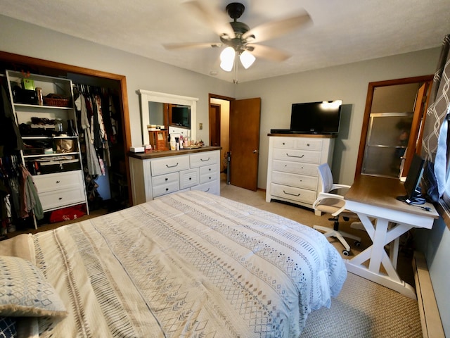 426 Indian Way E, Stroudsburg, PA 18302 - bedroom with carpet floors, a closet, and ceiling fan