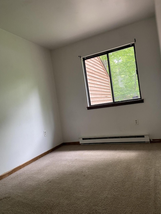 328 Crewe Ct, Bushkill, PA 18324 - carpeted spare room with a baseboard radiator and baseboards