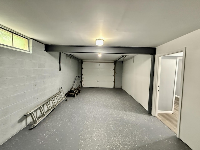 1223 Coolbaugh Rd, East Stroudsburg, PA 18302 - garage with concrete block wall