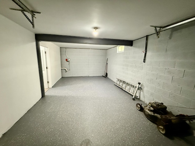 1223 Coolbaugh Rd, East Stroudsburg, PA 18302 - garage with concrete block wall