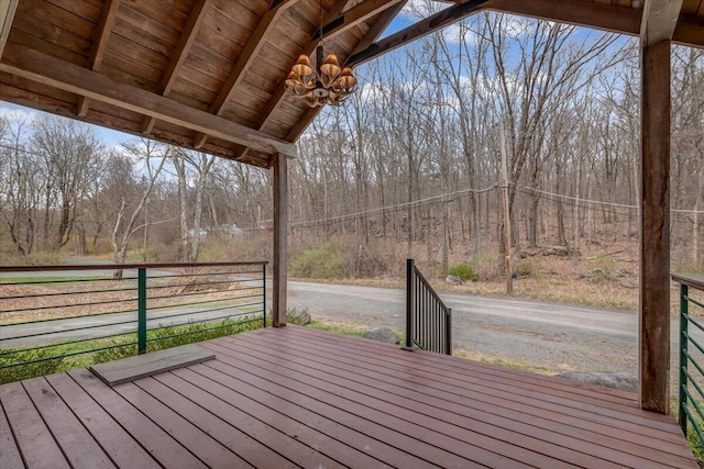 view of wooden deck