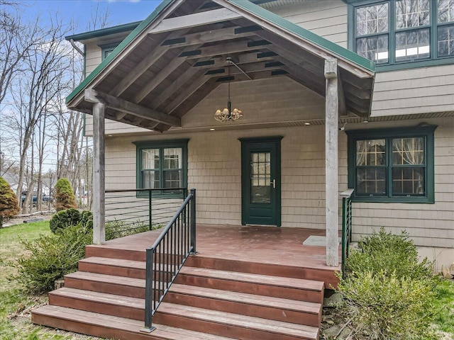 property entrance with a porch