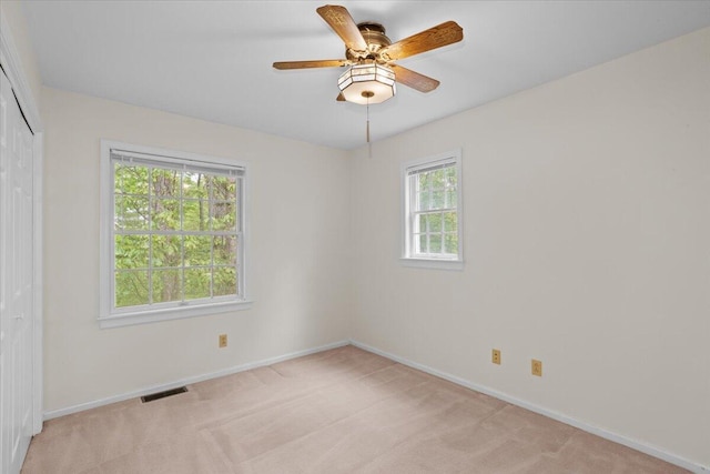 127 Ladderback Ln, Cresco, PA 18326 - unfurnished room featuring baseboards, light carpet, and a ceiling fan