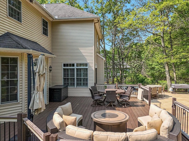175 Wyndham Dr, Cresco, PA 18326 - deck with outdoor dining area