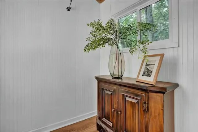 details featuring wood finished floors