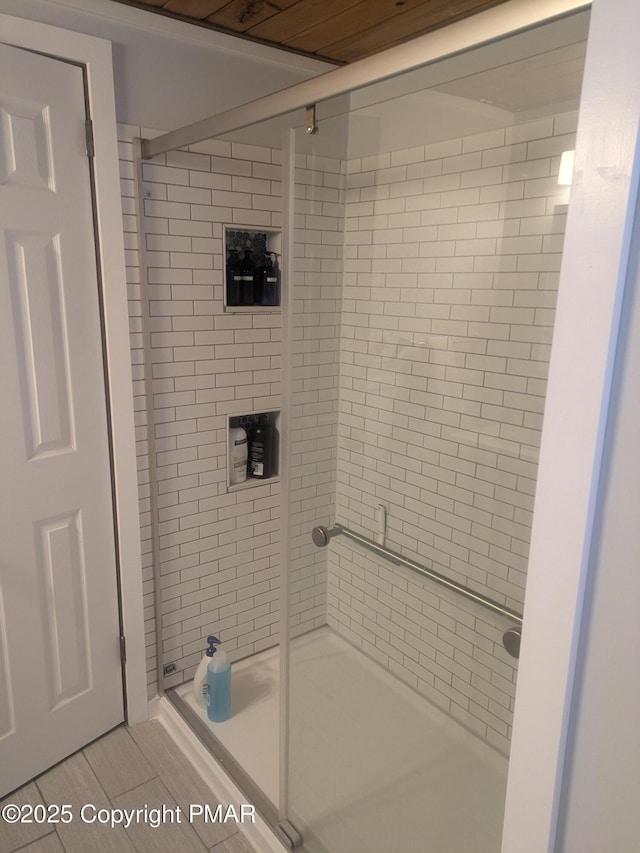 full bathroom with a stall shower