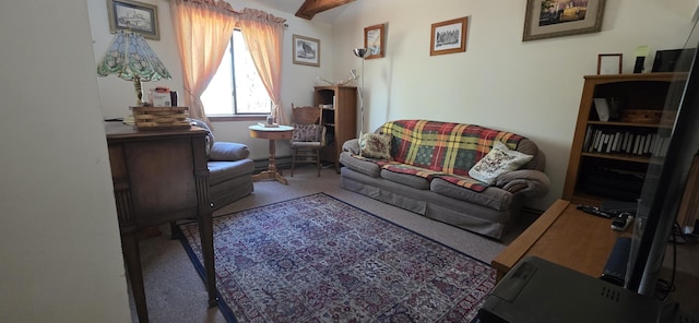 living room with carpet