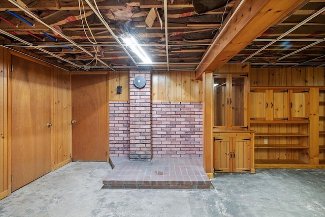 126 Keystone Ln, Tobyhanna, PA 18466 - basement featuring wooden walls