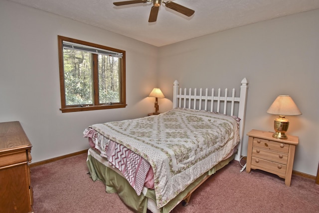 248 Miller Dr, Pocono Pines, PA 18350 - carpeted bedroom featuring baseboards and ceiling fan