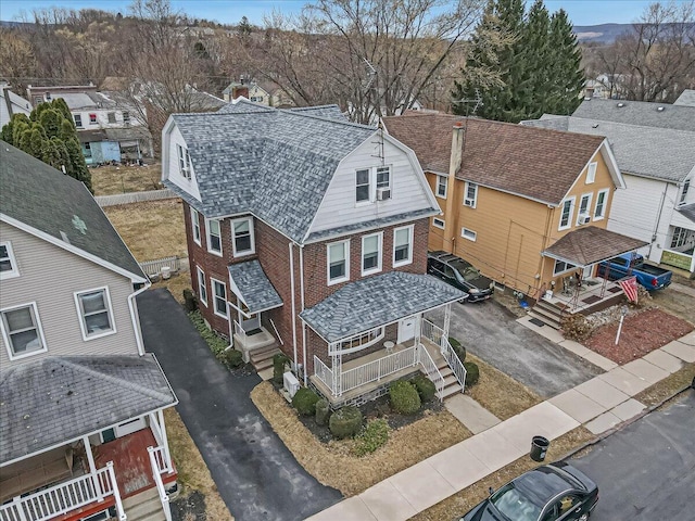 birds eye view of property featuring a residential view