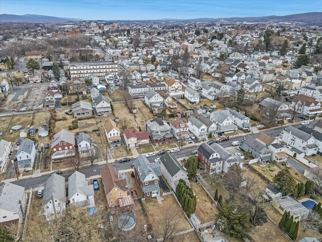 bird's eye view with a residential view