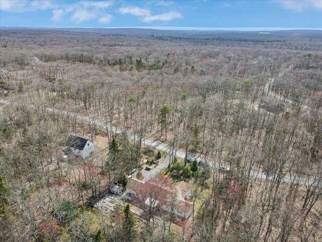 205 Flatbrook Way, Milford, PA 18337 - aerial view featuring a wooded view