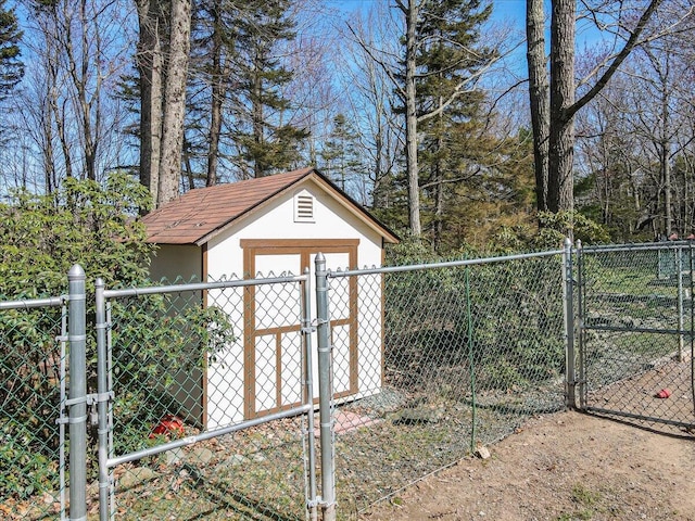 205 Flatbrook Way, Milford, PA 18337 - view of shed with fence and a gate
