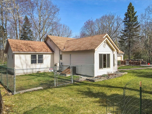 205 Flatbrook Way, Milford, PA 18337 - back of property with fence, a shingled roof, and a gate