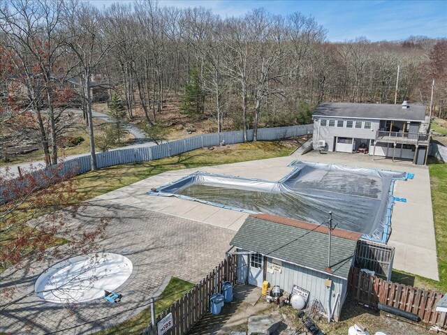 205 Flatbrook Way, Milford, PA 18337 - view of swimming pool featuring a fenced in pool and a fenced backyard