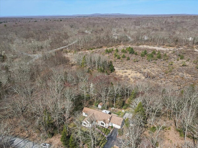 205 Flatbrook Way, Milford, PA 18337 - aerial view featuring a wooded view