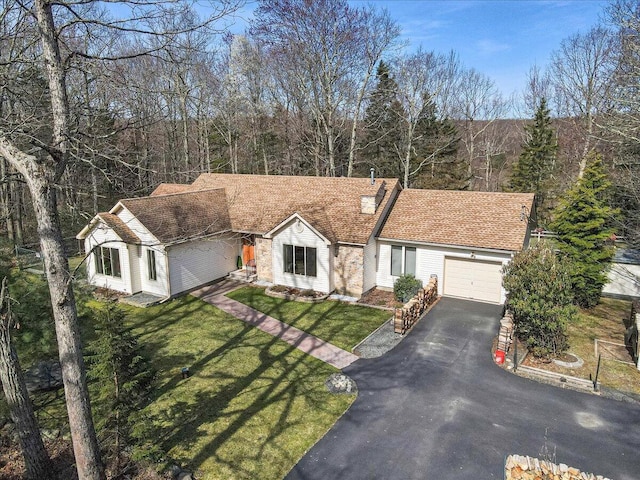 205 Flatbrook Way, Milford, PA 18337 - ranch-style home featuring a front lawn, driveway, and an attached garage
