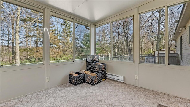 205 Flatbrook Way, Milford, PA 18337 - sunroom / solarium featuring baseboard heating
