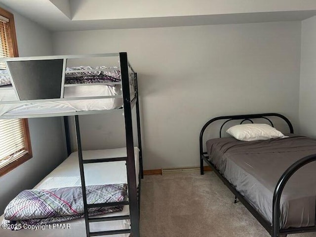 bedroom featuring carpet