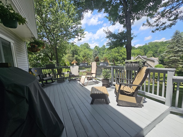 16 Kiloran Wynd Rd, Glenmoore, PA 19343 - wooden deck featuring a grill and outdoor dining area