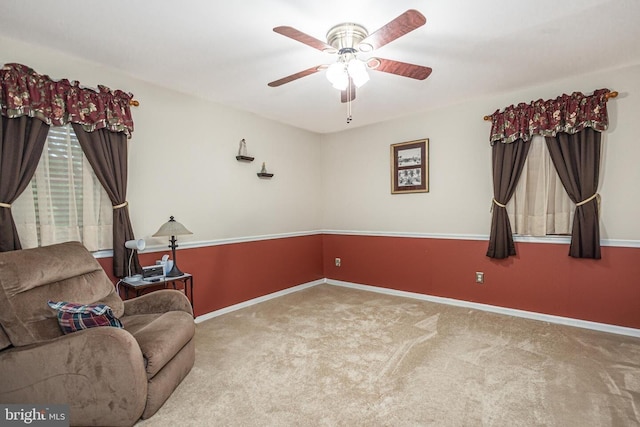 16 Kiloran Wynd Rd, Glenmoore, PA 19343 - sitting room featuring carpet and a ceiling fan
