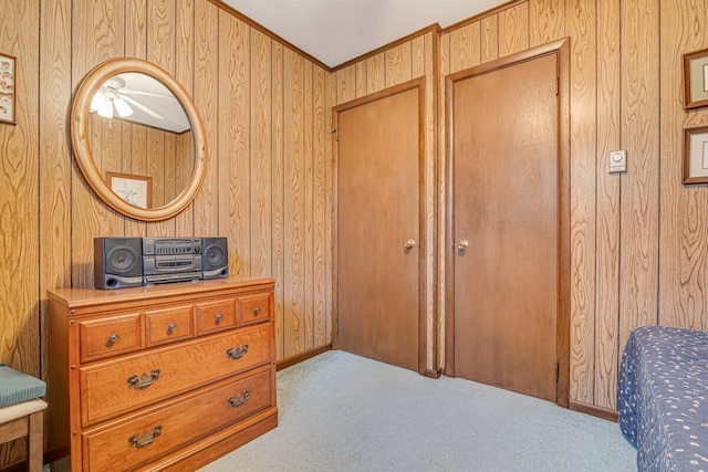 144 Beech Ln, Pocono Lake, PA 18347 - carpeted bedroom with wood walls
