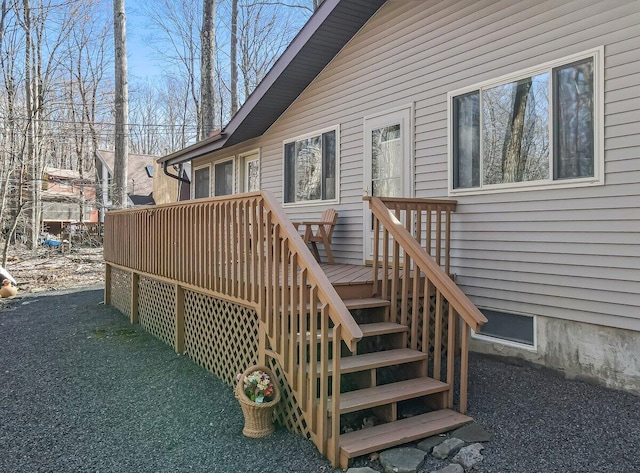 144 Beech Ln, Pocono Lake, PA 18347 - deck featuring stairs
