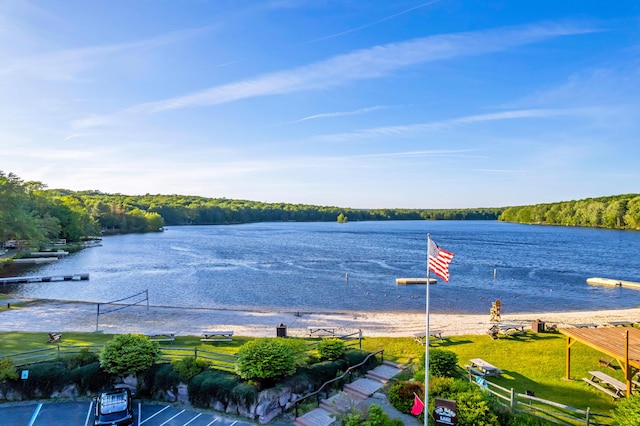 19 Conservancy Ct, Gouldsboro, PA 18424 - water view with a forest