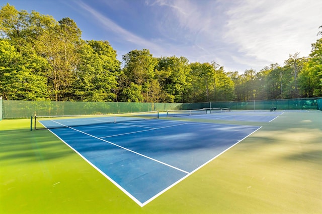 19 Conservancy Ct, Gouldsboro, PA 18424 - view of tennis court featuring fence