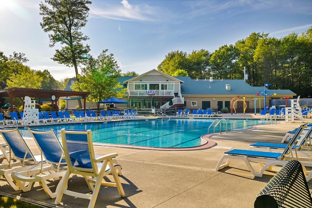 19 Conservancy Ct, Gouldsboro, PA 18424 - community pool featuring a patio area