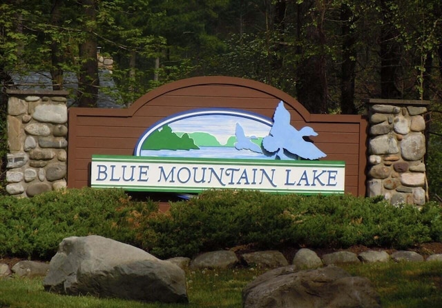 view of community sign