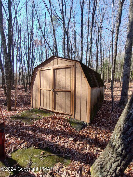 view of shed