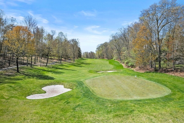 view of home's community featuring golf course view