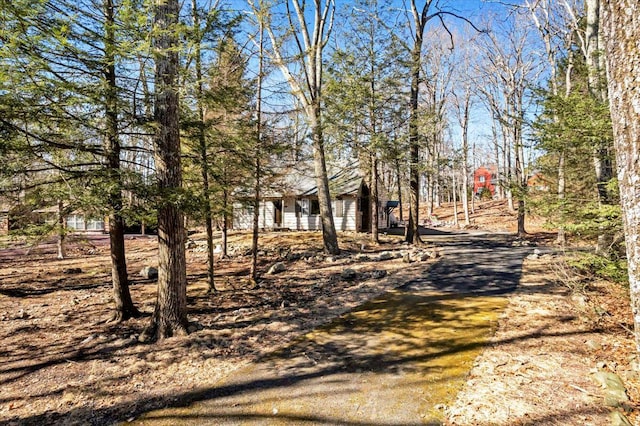 exterior space featuring driveway