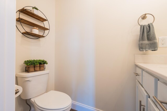 131 Chinaberry Way, Kunkletown, PA 18058 - bathroom featuring toilet, vanity, and baseboards
