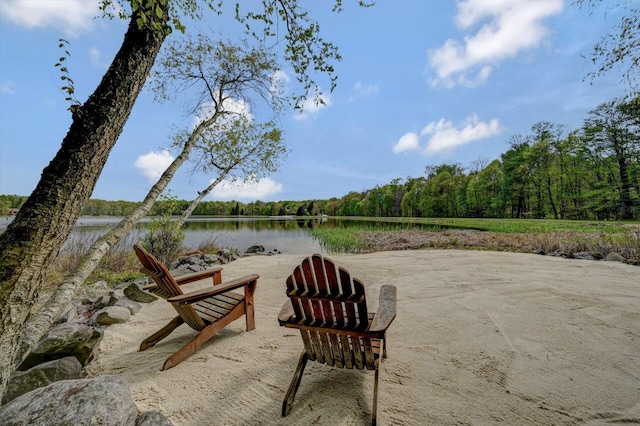3110 Tall Timber Lake Rd, Pocono Pines, PA 18350 - view of patio with a water view and a wooded view