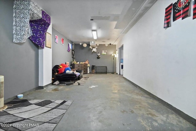 interior space with concrete flooring