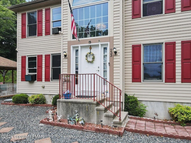 view of doorway to property