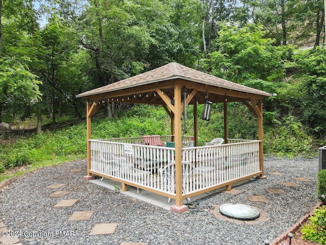 view of property's community featuring a gazebo