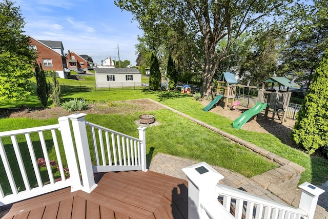 631 Main St, Tatamy, PA 18085 - view of yard featuring a playground